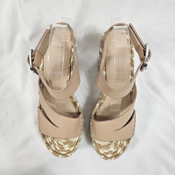 Sigerson Morrison Arien Platform Wedge Espadrille Sandals in Beige Nude - Size 7 - Picture 2 of 12